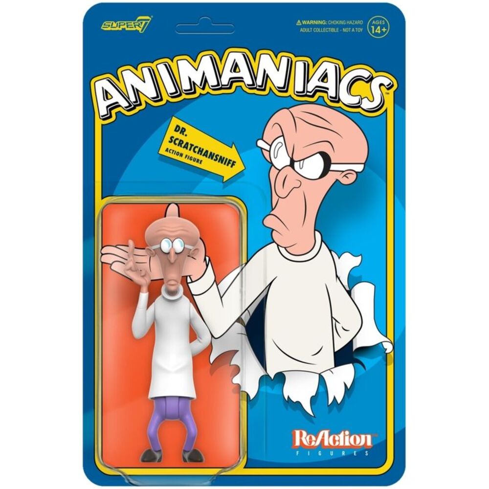 Super7 - Animaniacs ReAction Wave 1 - Dr. Scratchansniff  COLLECTIBLES